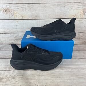 Hoka One Clifton 10 Mens Sz 13 2E Wide Running Shoes All Black